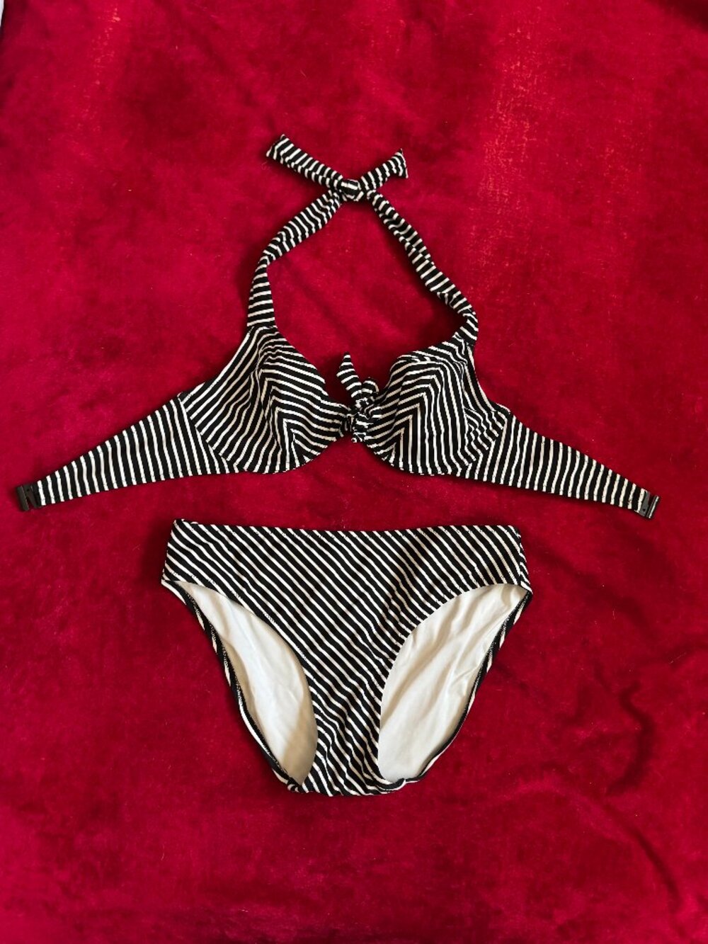 Freya black & white striped bikini